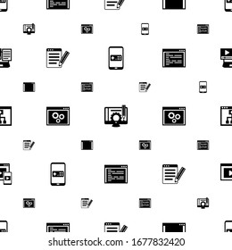 application icons pattern seamless. Included editable filled Mobile game, Content management, software, SEO copywriting, back end icons. application icons for web and mobile.