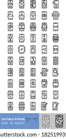 iconos de aplicación configuran pantalla de teléfono móvil relacionada con avión, globo mundial, bloqueo, corazón, personajes, dólares, nubes, radio, tablero de juegos y tienda móvil, micrófono, vectores en línea directa