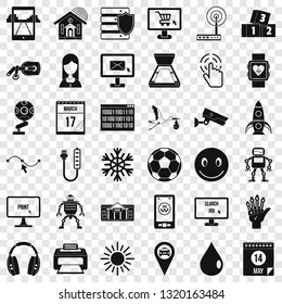 Application icons set. Simple style of 36 application vector icons for web for any design