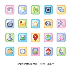 application icons for smartphone design