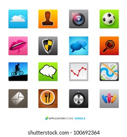 Application Icons and Symbols, vector designs.