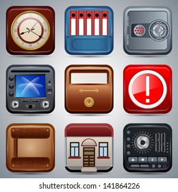 Application icons vector set