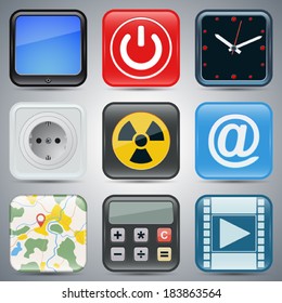 Application icons vector set