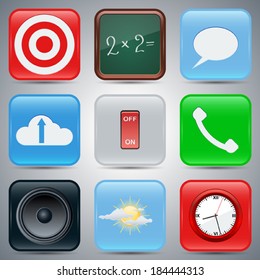 Application icons vector set