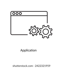 Application icon.vector flat liner Application icon on white background..eps