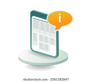 Application information data form concept illustration