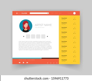 Application Interface : Music Player : Vector Illustration