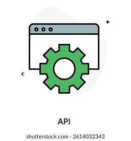 Application Interface and Software API vector Icon design