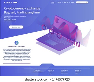 Application of laptop with business graph and analytics data on isometric laptop . Analysis trends and financial strategy by using infographic chart. Online statistics and data Analytics