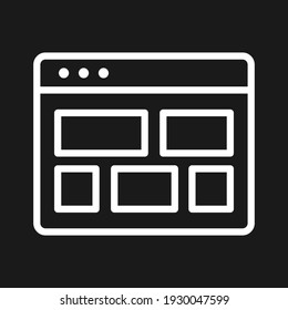 Application, layout, template icon vector image. Can also be used for Web Marketing. Suitable for use on web apps, mobile apps and print media.