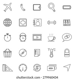 Application line icons on white background. Set 2, stock vector