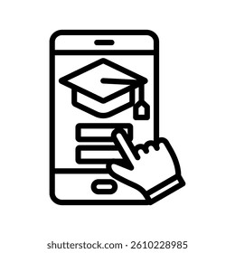 Application Line Vector Illustration On White Background.