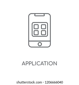 Application linear icon. Application concept stroke symbol design. Thin graphic elements vector illustration, outline pattern on a white background, eps 10.