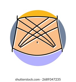 Aplicación para drenaje linfático Icono de color Vector. Aplicación para signo de drenaje linfático. Ilustración de símbolo aislado