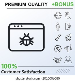 Application, malware, virus icon graphic elements for  work