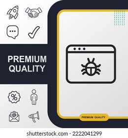 Application, malware, virus icon graphic element. Modern design.