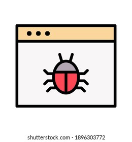 Application, malware, virus icon vector image. Can also be used for cyber security. Suitable for use on web apps, mobile apps and print media.