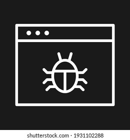 Application, malware, virus icon vector image. Can also be used for cyber security. Suitable for use on web apps, mobile apps and print media.