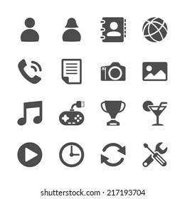 application menu icon set, vector eps10.