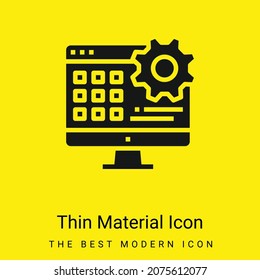Icono mínimo de material amarillo brillante