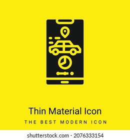 Application minimal bright yellow material icon