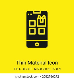 Icono mínimo de material amarillo brillante