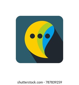 application mobail logo talk vector