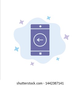 Application, Mobile, Mobile Application, left Blue Icon on Abstract Cloud Background