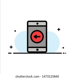 Application, Mobile, Mobile Application, left  Business Flat Line Filled Icon Vector Banner Template