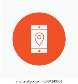 Application, Mobile, Mobile Application, Location, Map. Vector Icon Template background