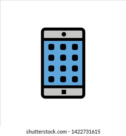 Application, Mobile, Mobile Application, Password  Flat Color Icon. Vector icon banner Template