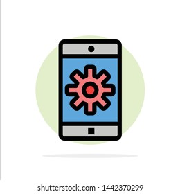 Application, Mobile, Mobile Application, Setting Abstract Circle Background Flat color Icon