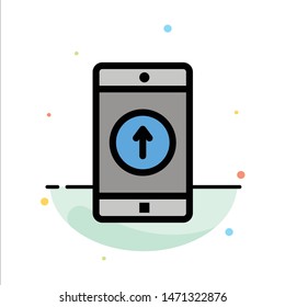Application, Mobile, Mobile Application, Smartphone, Sent Abstract Flat Color Icon Template. Vector Icon Template background