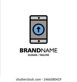 Application, Mobile, Mobile Application, Smartphone, Sent Business Logo Template. Flat Color. Vector Icon Template background