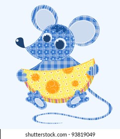 Application mouse. Patchwork series. Vector illustration.