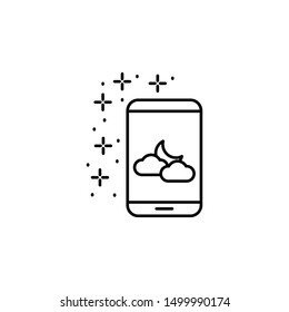 Application Night Icon. Element Of Sweet Dreams Icon