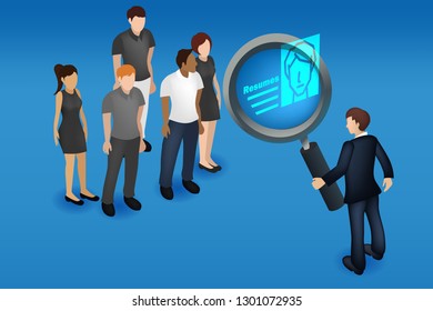Application Occupation Profession Job Seeker Concept illustration. eps 10.