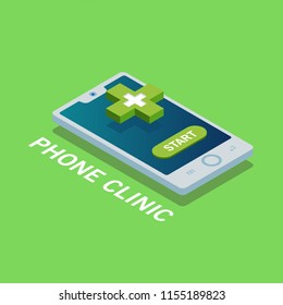 application on the mobile device of a modern hospital