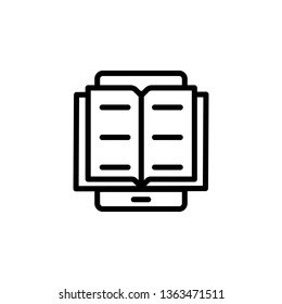 application, online, book icon. Simple thin line, outline vector of Book icons for UI and UX, website or mobile application