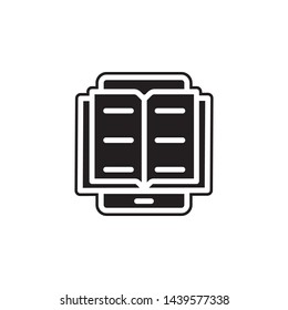 application, online, book icon. Simple glyph, flat vector of Book icons for UI and UX, website or mobile application