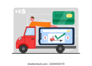 Application for ordering shopping delivery. Shopping online. Payment for transportation services by phone. Electronic wallet for quick and cashless payment