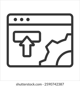 Application Outline Icon Vector Illustration