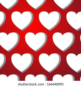 application of paper red hearts