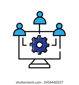 Application Performance Management and Optimizing Application Performance Vector Icon Design