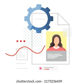 Application Process - Candidate Profile - Illustration As EPS 10 File