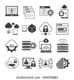 application programming interface icons, API icons, data analytics icons