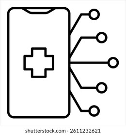 Application Programming Interface Line Icon Vector Illustration