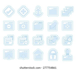 Application, Programming, Server and computer icons vector Icon Set 1