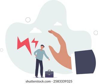 Application rejected, fail to get new job or loan, insurance request refusal, offer denied, disappointment and failure concept.flat character life .