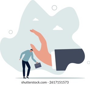 Application rejected, fail to get new job or loan, insurance request refusal, offer denied, disappointment and failure concept. character life .